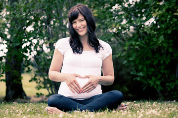 Portrait of Happy Pregnant Woman