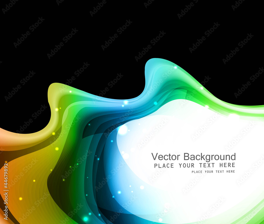 Sticker abstract colorful swirl wave vector background