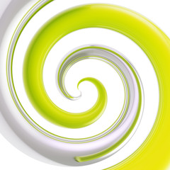Twirled curve tube vortex as abstract background