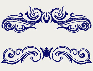 Fototapeta premium Calligraphic design element and page decoration