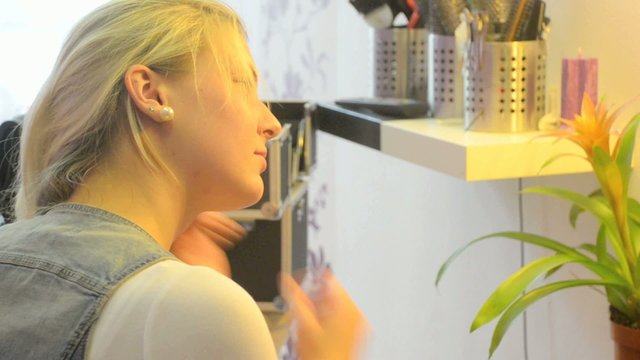 Beauty model with hairdresser