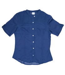 Fashionable women's blue shirt