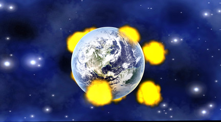 Meteoriten Einschlag