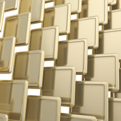 Obraz premium Abstract background of glossy golden square plates