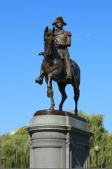 Fototapeta na wymiar George Washington statua w parku Boston Common