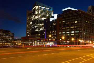 Fototapeta na wymiar Boston ulice nocą