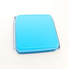 Separate blue glossy copyspace keyboard button