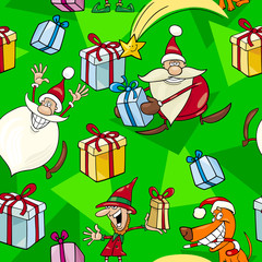 Christmas Cartoon Seamless Pattern