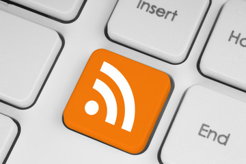 RSS button on keyboard close-up