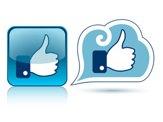 Web icons with thumb up 2