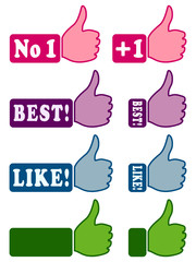 Web icons with thumb up 1