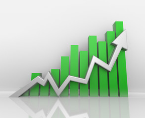 3D Arrow Business Chart