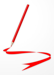 Pencil drawing ribbon