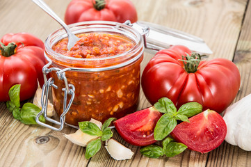 Tomato Sauce in a glass