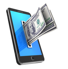 Cellphone with dollars