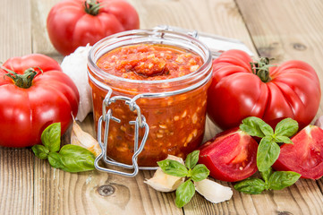 Tomato Sauce in a glass