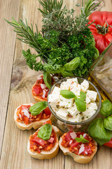 Bruschetta with Feta Cheese
