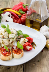 Antipasto (Bruschetta and Feta)