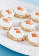 Canapes with caviar