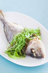 Grilled sea bream
