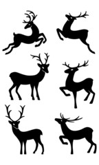 Six deer silhouettes