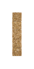 numbers of sugar on a white background close-up