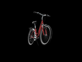 3D mountain bike on black background