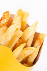 french fries on a white background