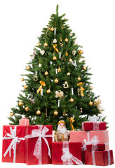 weihnachtsbaum mit roten geschenken