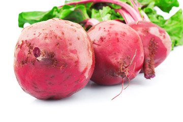 Red fresh beetroots
