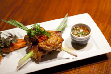 Hot Meat Dishes - Roast Chicken with Thai Sauce