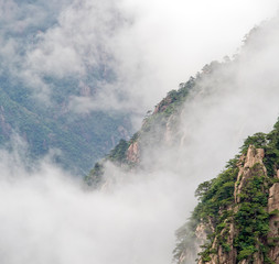 Cloudscape of  Huangshan. Foggy day, Huang Shan