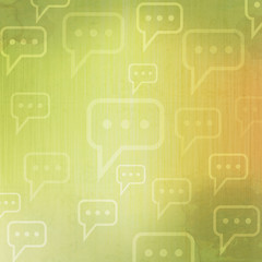 Comment icon on old paper background and pattern