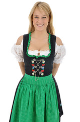 Fototapeta premium Junge Frau im Dirndl