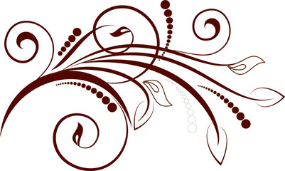 decorative branch - element for design in vintage style