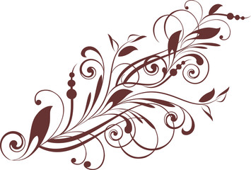 floral background with decorative branch