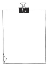 Paper folding  with binder clip