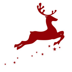 Vector illustration of a red reindeer - 44700451