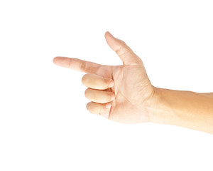 Hand isolated on white background