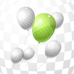 Stylish background with color flying balloons. Vector eps 10.