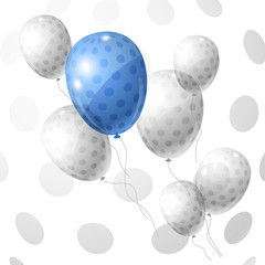 Stylish background with color flying balloons. Vector eps 10.