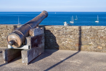 Top view of the Museum of La Palais the island of Belle Ile en M