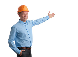 engineer isolated on white