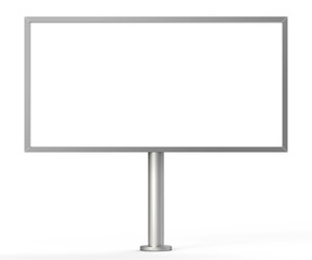 Outdoor billboard in white