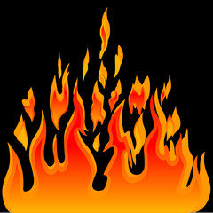 Burn flame fire vector background