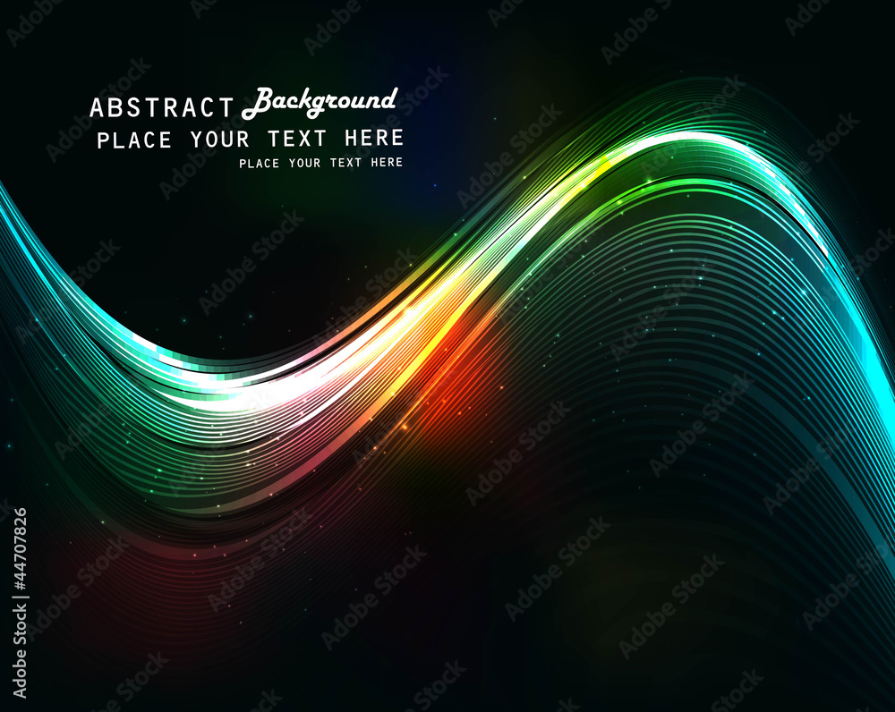 Poster abstract bright colorful wave vector background