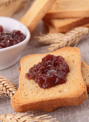 rusk with jam