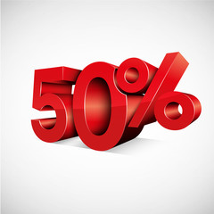 vecteur 50% 3d