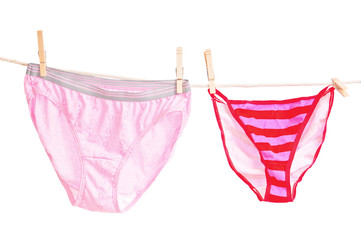 Two Pair of Panties on Clothesline