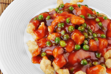 chicken with red sauce